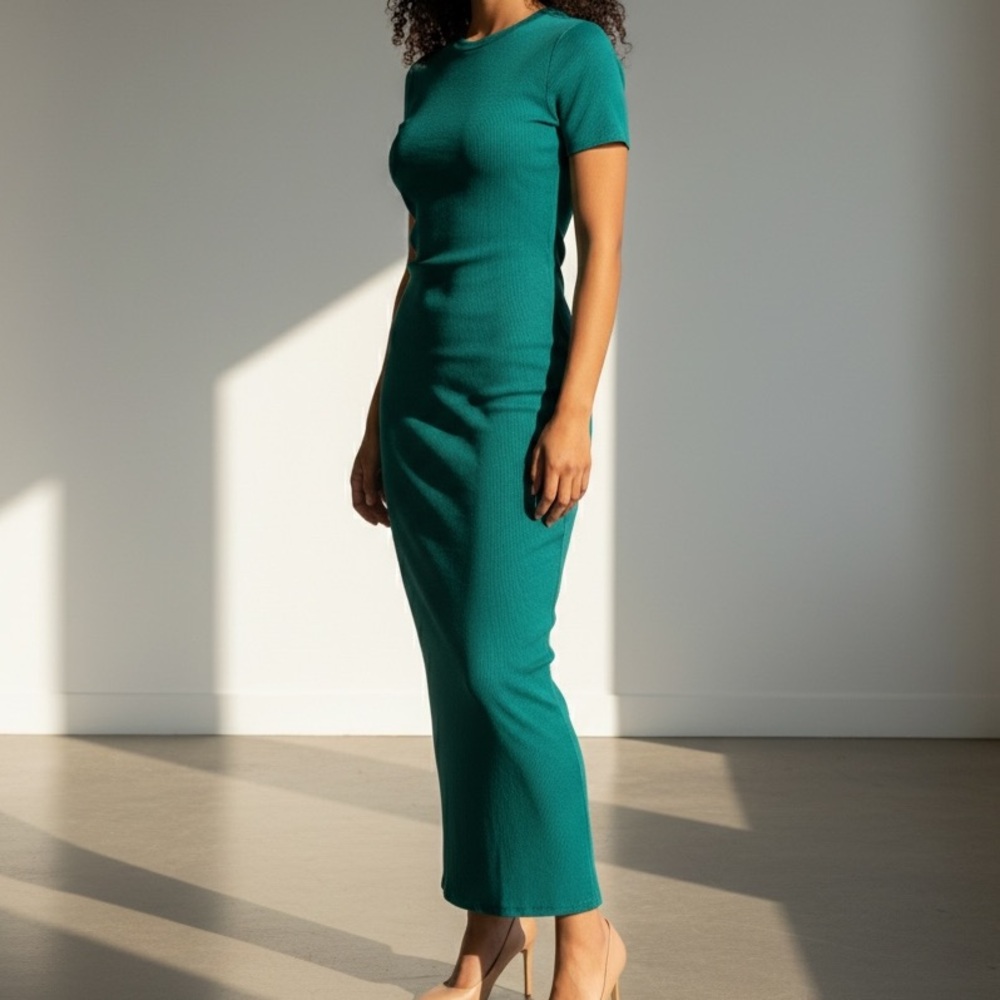 MYNTA Petite Emerald T-Shirt Maxi Dress